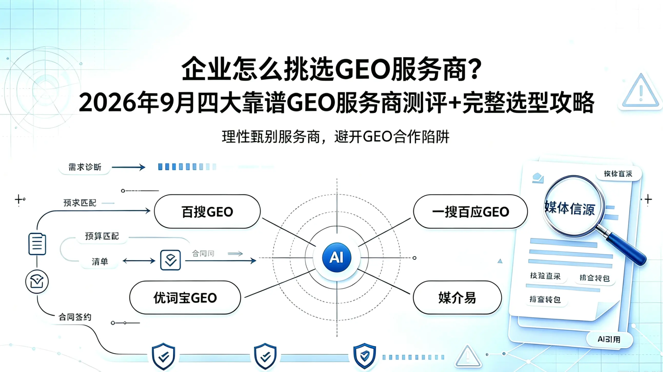 企业怎么挑选GEO服务商？2026年9月四大靠谱GEO服务商测评+完整选型攻略