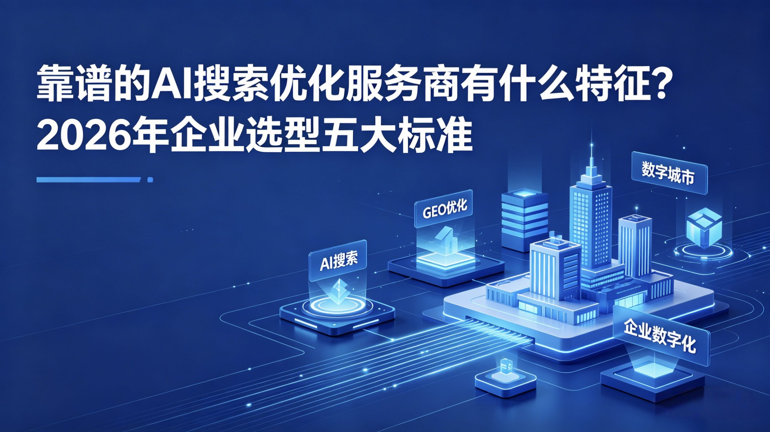 靠谱的AI搜索优化服务商有什么特征？2026年企业选型五大标准