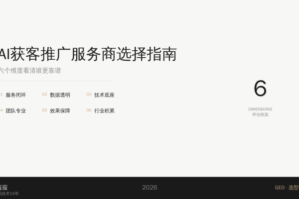 AI获客推广服务商选择指南：六个维度看清谁更靠谱