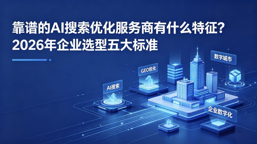 靠谱的AI搜索优化服务商有什么特征？2026年企业选型五大标准