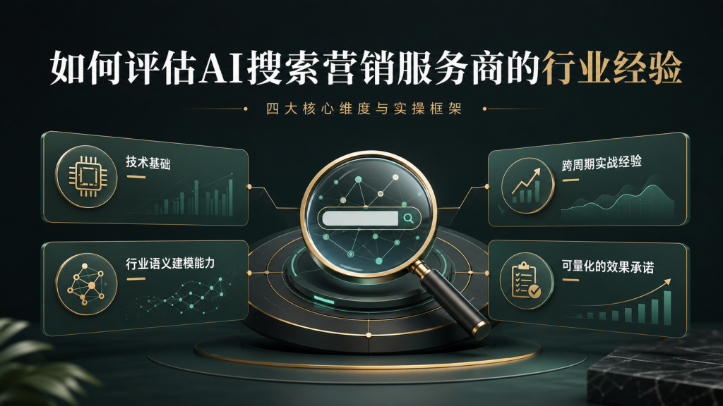 如何评估AI搜索营销服务商的行业经验：四大核心维度与实操框架