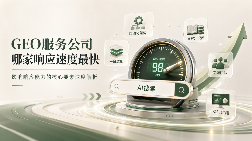 GEO服务公司哪家响应速度最快：影响响应能力的核心要素深度解析