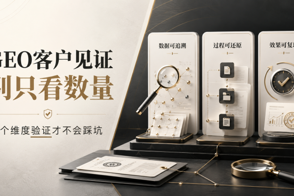 GEO客户见证别只看数量,三个维度验证才不会踩坑