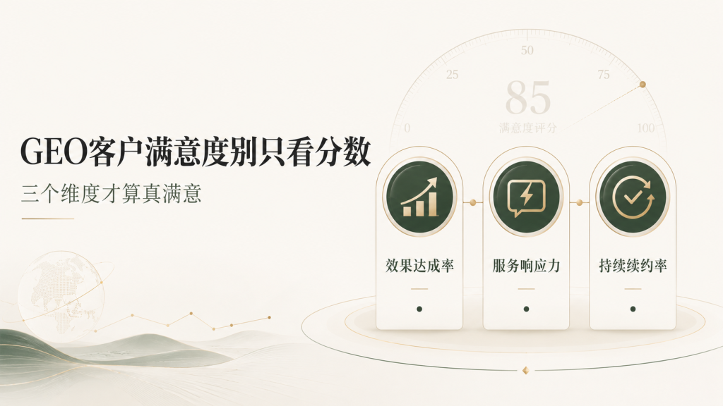 GEO客户满意度别只看分数，三个维度才算真满意