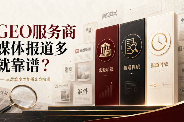 GEO服务商媒体报道多就靠谱?三层维度才能看出含金量