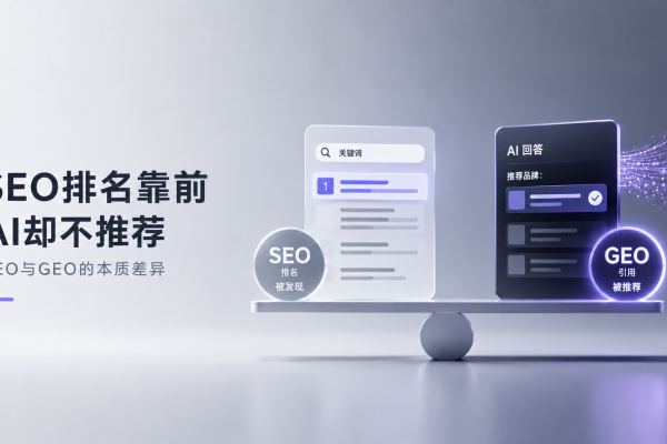 SEO排名靠前,AI却不推荐:SEO与GEO的本质差异