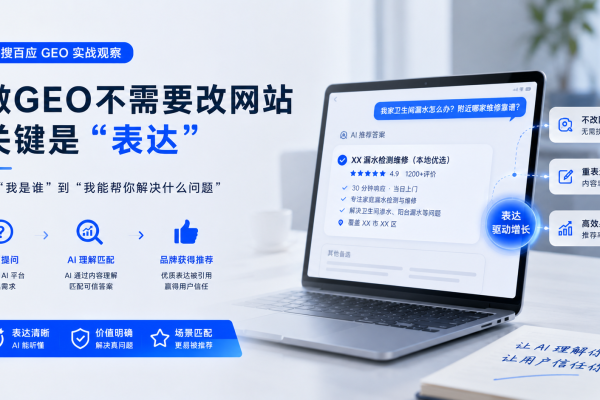 一搜百应GEO实战观察：做GEO不需要改网站，关键是“表达”