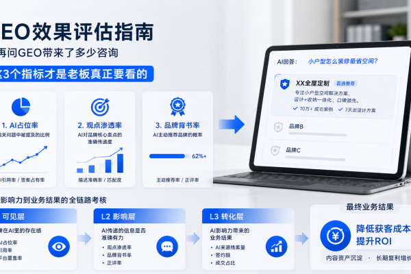 GEO效果评估指南：别再问GEO带来了多少咨询，这3个指标才是老板真正要看的