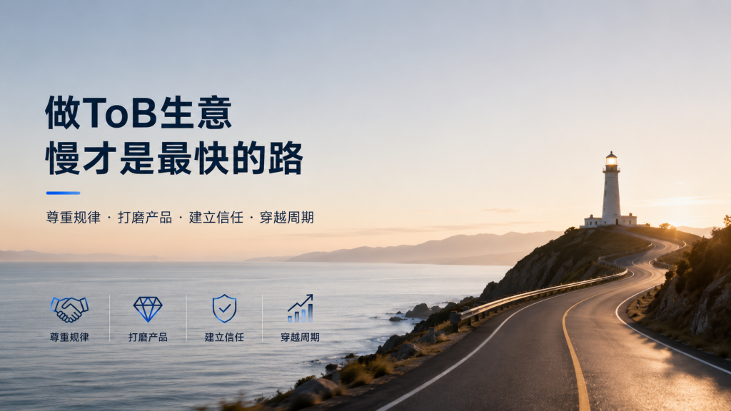 做ToB生意，慢才是最快的路