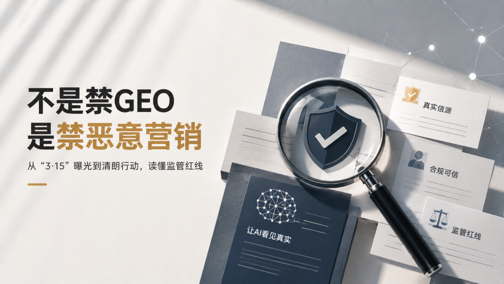 不是禁GEO，是禁恶意营销：从“3·15”曝光到清朗行动，一文读懂监管红线