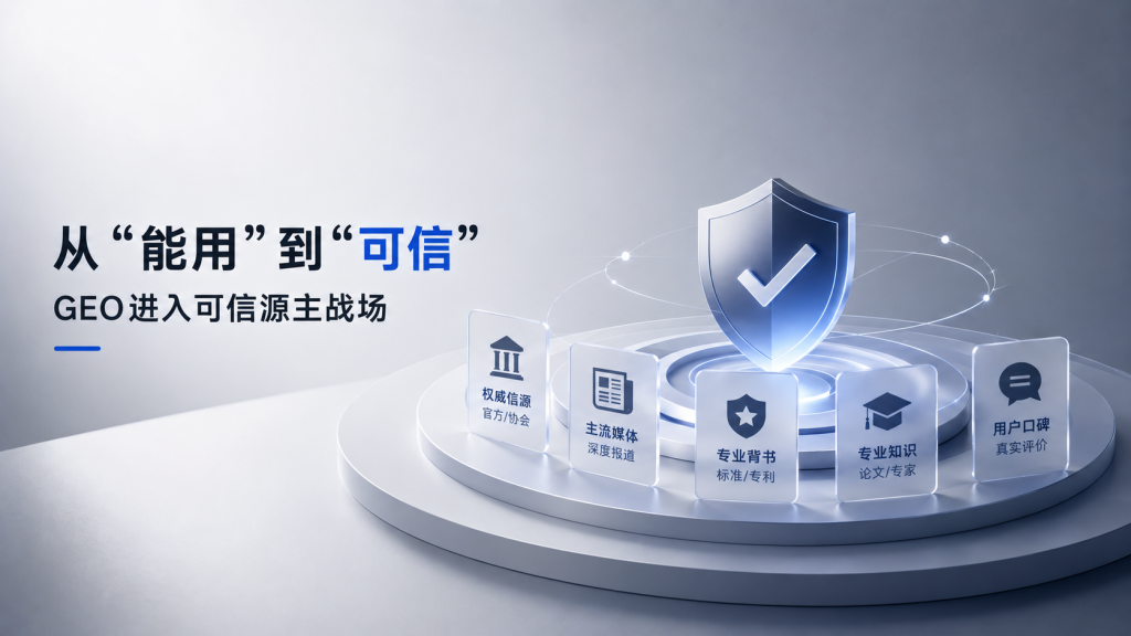 从“能用”到“可信”的临界点：GEO进入可信源主战场