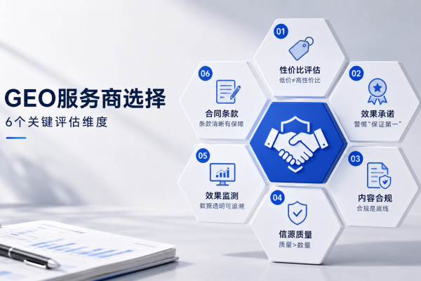 GEO服务商选择指南:企业需关注的6个关键评估维度